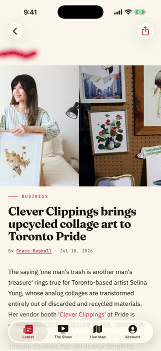 A story open in The Dispatch app