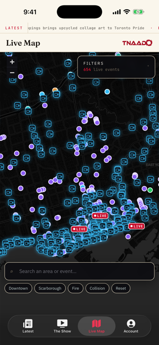 The Dispatch live map of Toronto